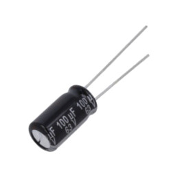 Condensator: electrolitic; THT; 100uF; 63VDC; Ø8x15mm; ±20%; 10000h