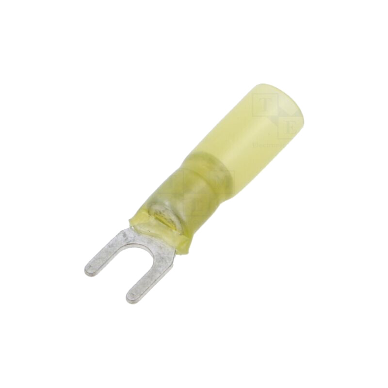 Vârf: furcă; M5; 4÷6mm2; crimpat; pe cablu; izolată; galbenă