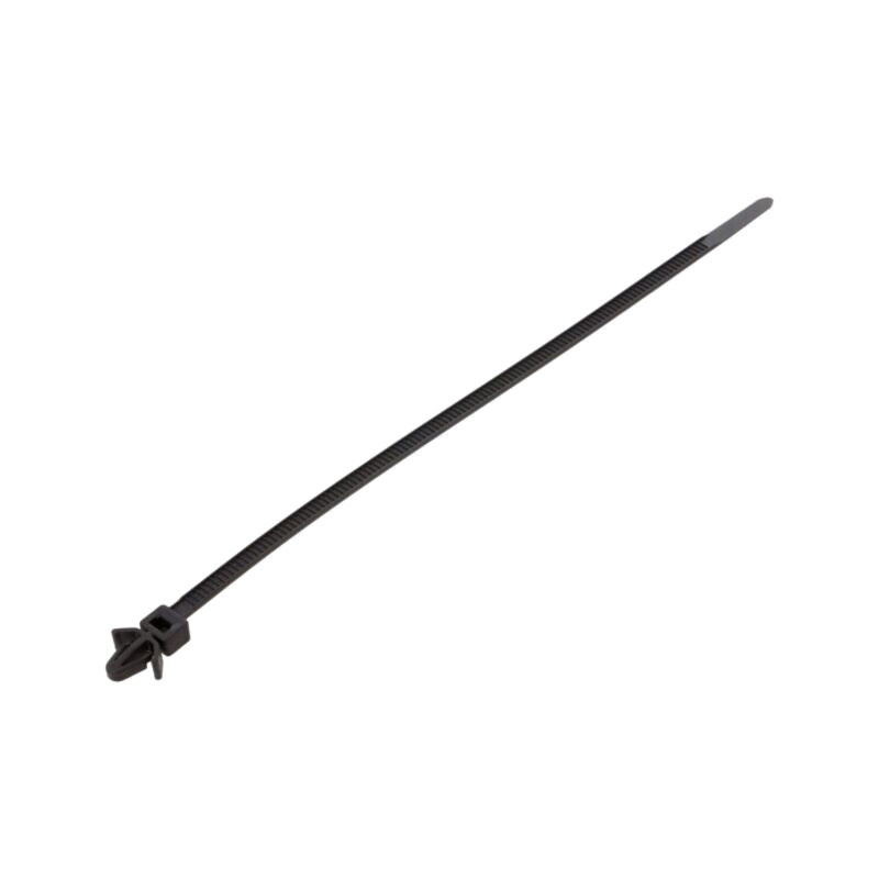 Colier de strângere; L: 225mm; W: 5mm; neagră; poliamidă; 225N