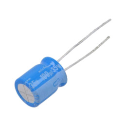 Condensator: electrolitic; THT; 100uF; 35VDC; Ø10x12,5mm; ±20%