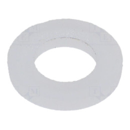 Şaibă; rotundă; D12mm; h1,6mm; PVDF; naturală
