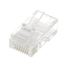Conector: RJ45; mufă; PIN: 8; Contacte: bronz-fosfor; aurit; UL94V-0