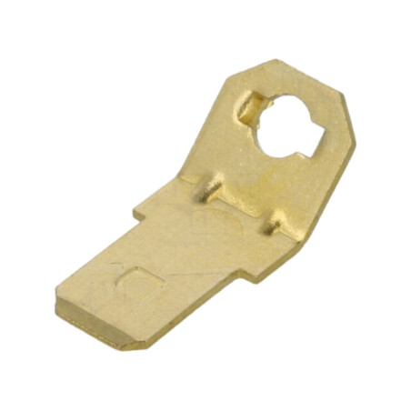 Terminal: plat; 4,8mm; 0,5mm; tată; M2,5; înşurubare; alamă