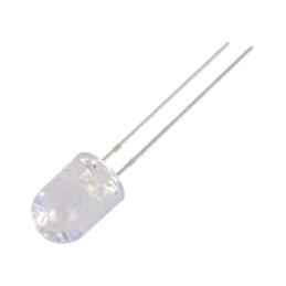 LED; alb cald; 8mm; 7000÷8400mcd; 30°; Parte frontală: convex