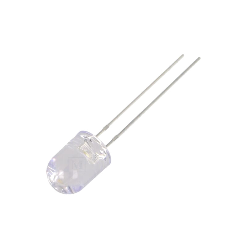 LED; alb cald; 8mm; 7000÷8400mcd; 30°; Parte frontală: convex