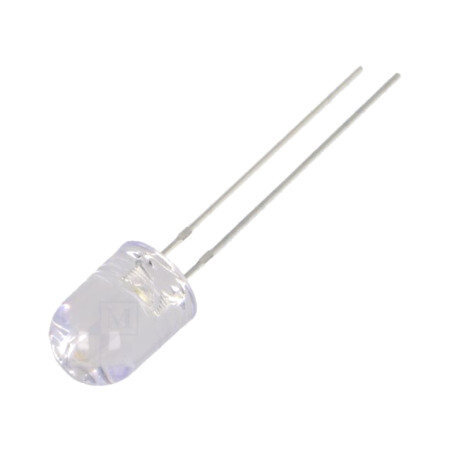 LED; alb cald; 8mm; 7000÷8400mcd; 30°; Parte frontală: convex