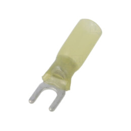Vârf: furcă; M5; 4÷6mm2; crimpat; pe cablu; izolată; galbenă