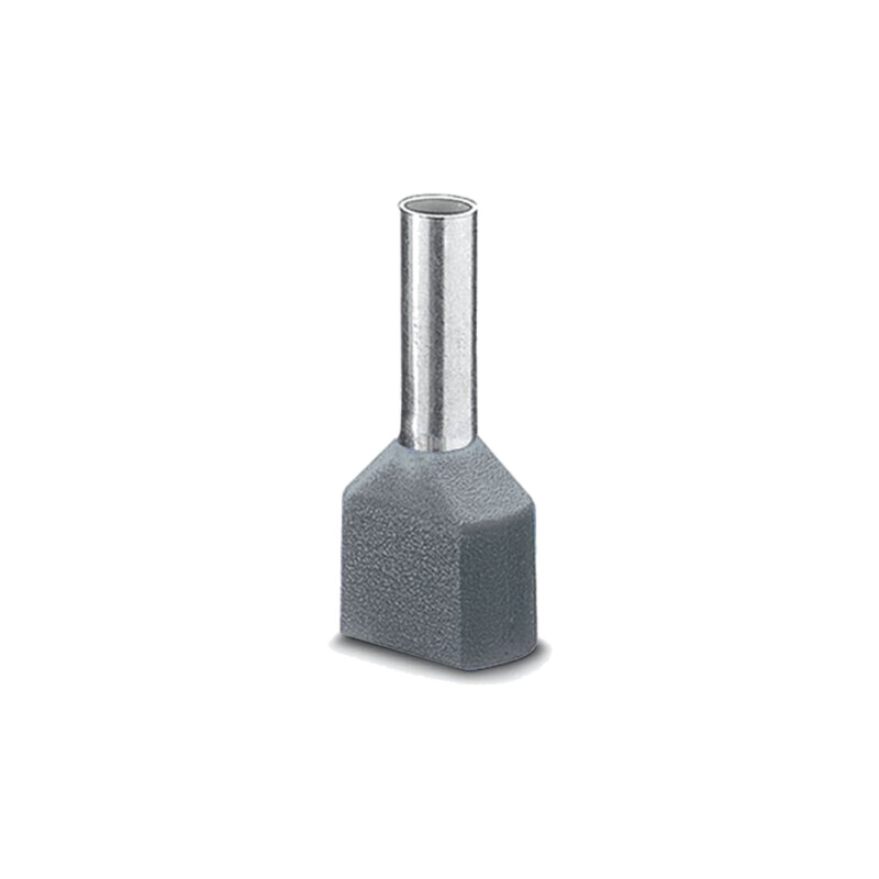 Vârf: tub de capăt; izolată,dublă; cupru; Lung.capăt: 12mm; gri Vârf: tub de capăt; izolată,dublă; cupru; Lung.capăt: 12mm; gri