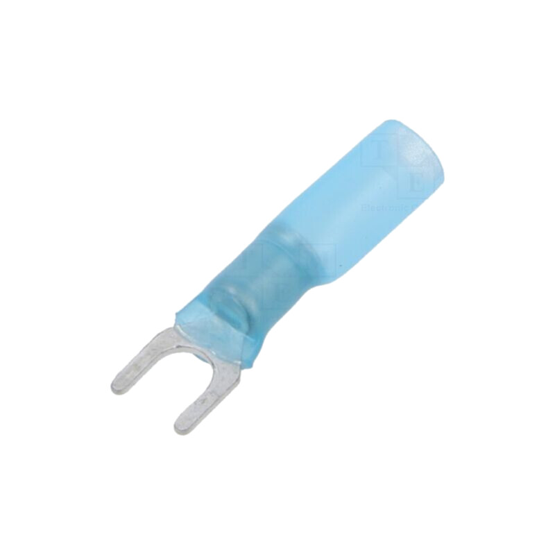 Vârf: furcă; M5; 1,5÷2,5mm2; crimpat; pe cablu; izolată; albastră