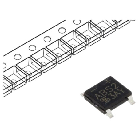 Punte redresoare: monofazat; Urmax: 200V; If: 1A; Ifsm: 30A; ABS; SMT