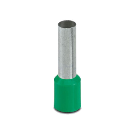 Vârf: tub de capăt; izolată; cupru; 16mm2; Lung.capăt: 18mm; verde