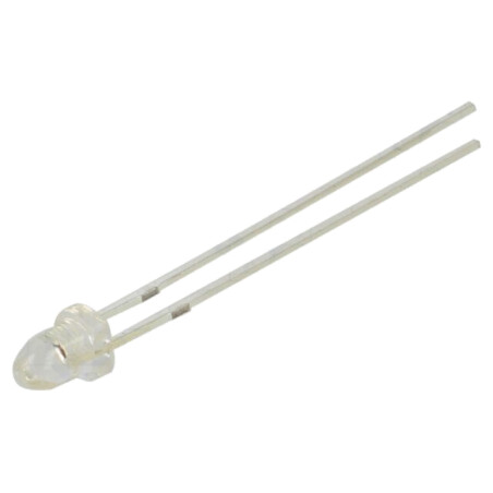 LED; roşie; 3mm; 40000÷50000mcd; 15°; Parte frontală: convex; 130mW