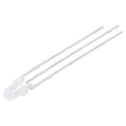 LED; roşie/verde; 3mm; 15÷40mcd,20÷40mcd; 60°; 2÷2,5/2,2÷2,5VDC
