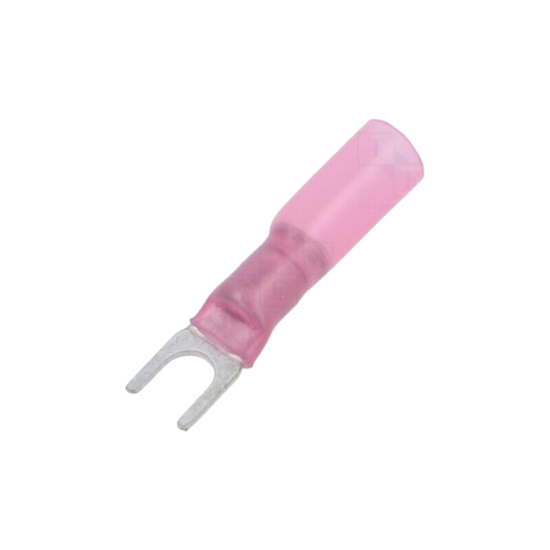 Vârf: furcă; M4; 0,5÷1,5mm2; crimpat; pe cablu; izolată; roşie Vârf: furcă; M4; 0,5÷1,5mm2; crimpat; pe cablu; izolată; roşie