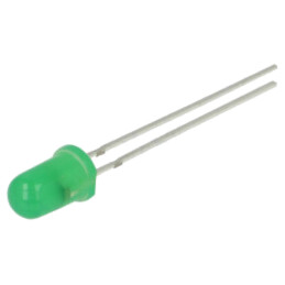 LED; verde; 5mm; 150mcd; 60°; Parte frontală: convex; Nr.term: 2