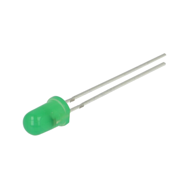 LED; verde; 5mm; 150mcd; 60°; Parte frontală: convex; Nr.term: 2