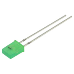 LED; verde; dreptunghiulară; 7x5x2mm; bipolară; 100mcd; 100°