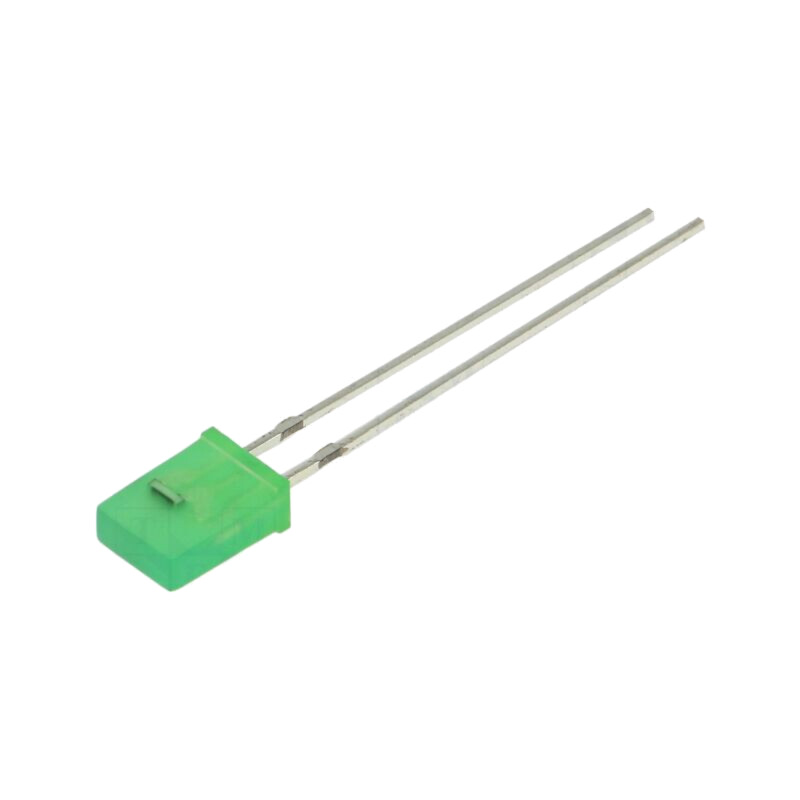 LED; verde; dreptunghiulară; 7x5x2mm; bipolară; 100mcd; 100° LED; verde; dreptunghiulară; 7x5x2mm; bipolară; 100mcd; 100°