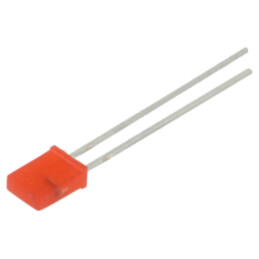 LED; roşie; dreptunghiulară; 7x5x2mm; bipolară; 30mcd; 100°; 220VDC