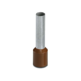 Vârf: tub de capăt; izolată; cupru; 10mm2; Lung.capăt: 18mm; maro