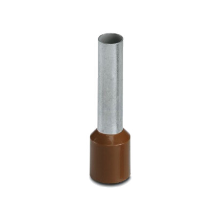 Vârf: tub de capăt; izolată; cupru; 10mm2; Lung.capăt: 18mm; maro