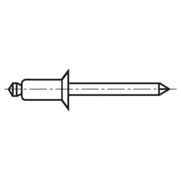 Diblu; aluminiu; Diam.nit: 3,2mm; Lung.nit: 11mm; BN 925; DIN 7337B