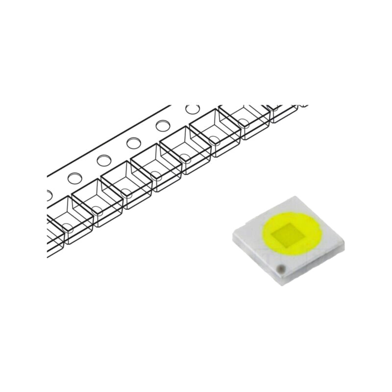 LED putere; alb rece; EMITER; 3W; 6000K; 130÷160lm; 120°; 700mA