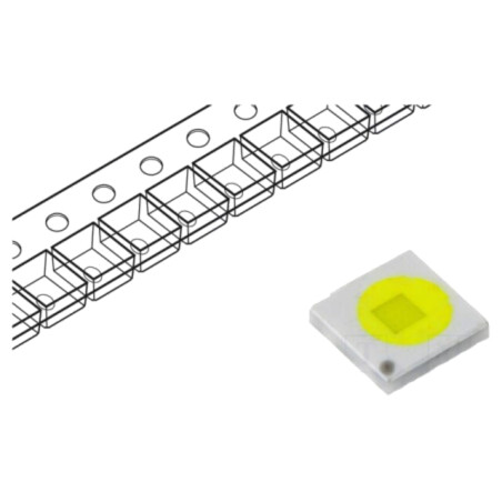 LED putere; alb rece; EMITER; 3W; 6000K; 130÷160lm; 120°; 700mA