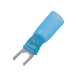 Vârf: furcă; M4; 1,5÷2,5mm2; crimpat; pe cablu; izolată; albastră