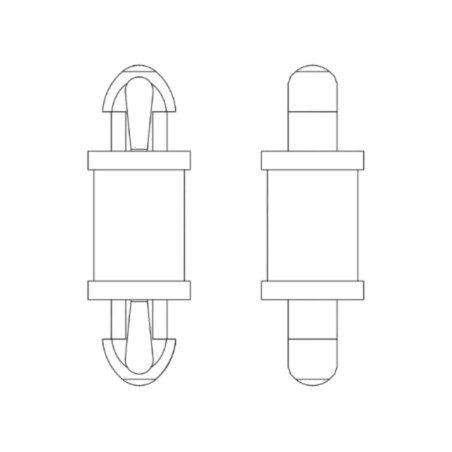 Distanţier PCB; poliamidă 66; Lung: 4,8mm; clichet/clichet; 8G808