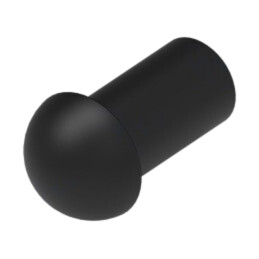 Capac de protecţie; poliamidă; neagră; Entrelec; Ø: 6,4mm; L: 12mm