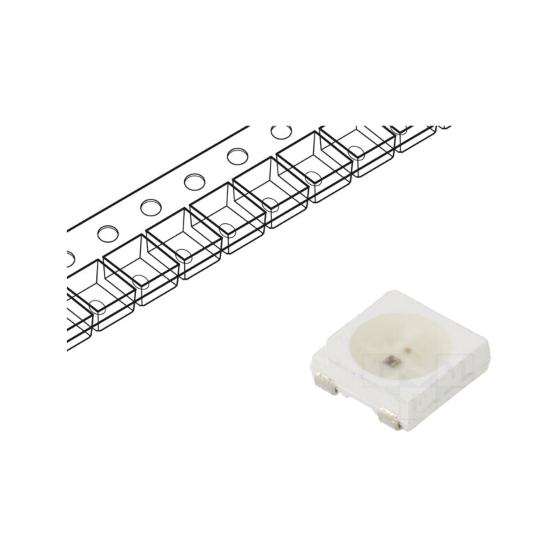 Programabilă LED; RGB; SMD; 5050,PLCC4; 3,7÷5,5VDC; 5x5x1,6mm