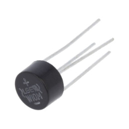 Punte redresoare: monofazat; Urmax: 1kV; If: 1,5A; Ifsm: 50A; rotund