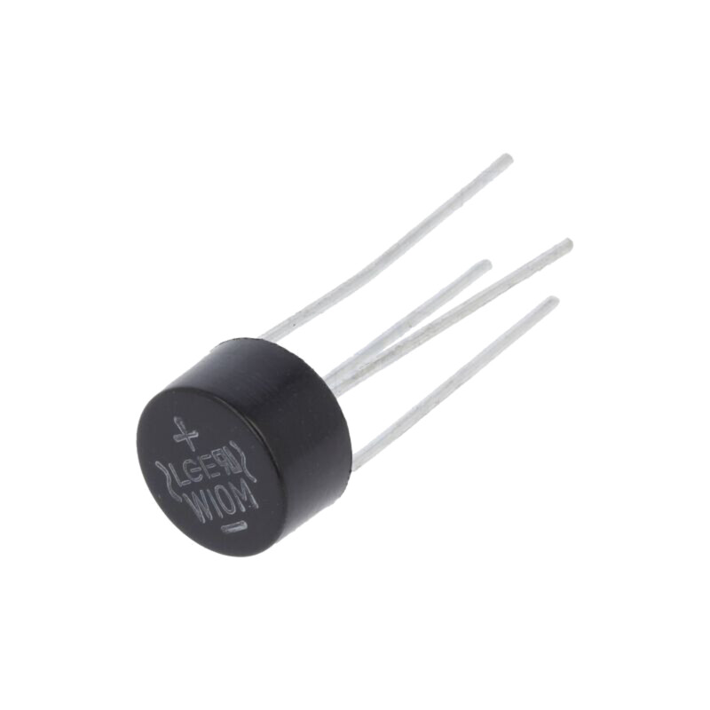 Punte redresoare: monofazat; Urmax: 1kV; If: 1,5A; Ifsm: 50A; rotund Punte redresoare: monofazat; Urmax: 1kV; If: 1,5A; Ifsm: 50A; rotund