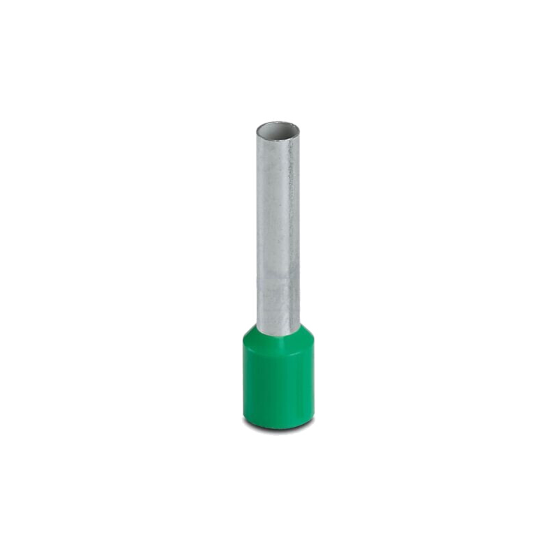 Vârf: tub de capăt; izolată; cupru; 6mm2; Lung.capăt: 18mm; verde Vârf: tub de capăt; izolată; cupru; 6mm2; Lung.capăt: 18mm; verde