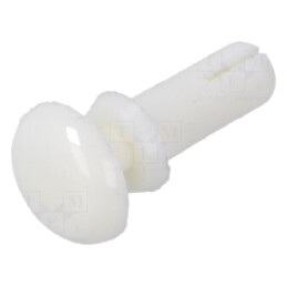 Diblu; poliamidă; Lung.nit: 7,5mm; Diam.orif.mont: 3,1mm; albă