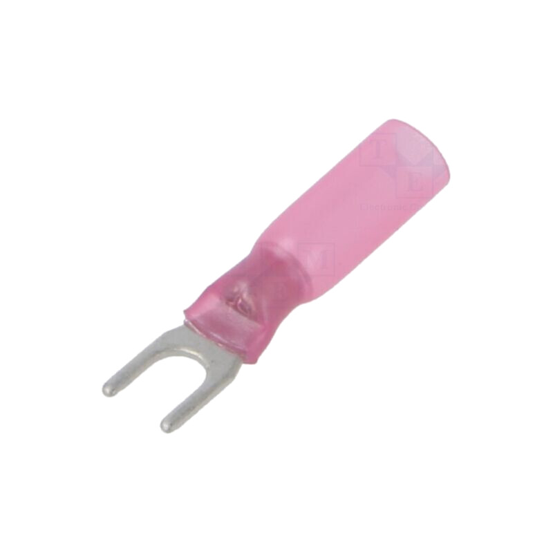 Vârf: furcă; M4; 0,5÷1,5mm2; crimpat; pe cablu; izolată; roşie Vârf: furcă; M4; 0,5÷1,5mm2; crimpat; pe cablu; izolată; roşie