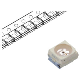 LED; roşie; SMD; 3528,PLCC2; 4,5÷11,2mcd; 1,8÷2,2VDC; 60°; 2mA