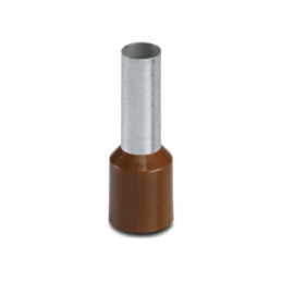 Vârf: tub de capăt; izolată; cupru; 10mm2; Lung.capăt: 12mm; maro
