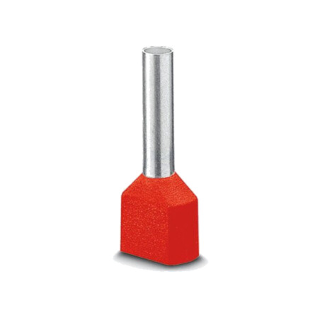 Vârf: tub de capăt; izolată,dublă; cupru; Lung.capăt: 12mm; roşie