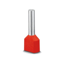 Vârf: tub de capăt; izolată,dublă; cupru; Lung.capăt: 10mm; roşie