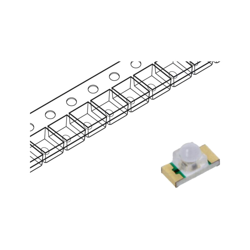 Emiţător IR; 850nm; transparent; 35°; 1÷1,8VDC; SMD; 20mA