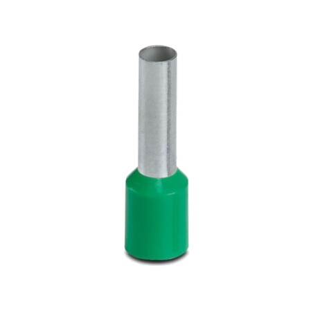 Vârf: tub de capăt; izolată; cupru; 6mm2; Lung.capăt: 12mm; verde