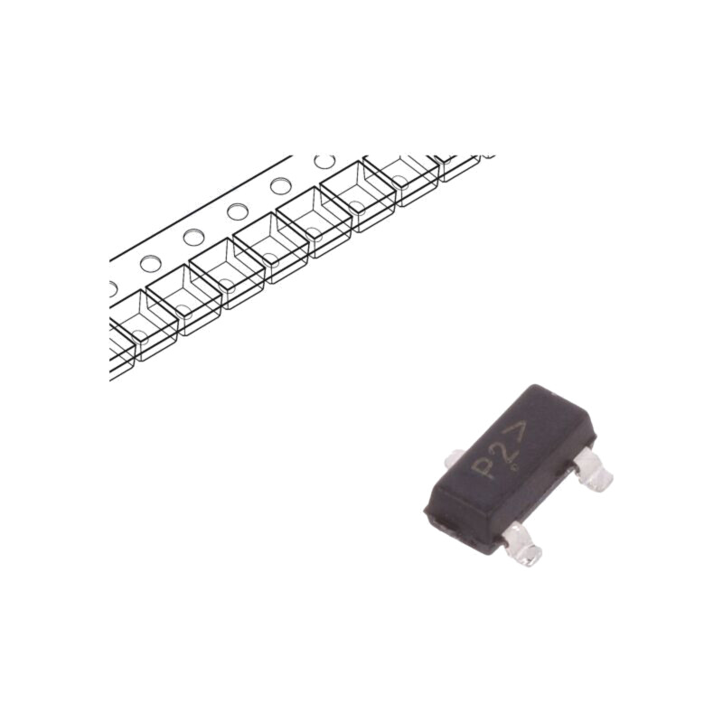 Tranzistor: P-MOSFET; unipolar; -20V; -1A; 0,4W; SOT23 Tranzistor: P-MOSFET; unipolar; -20V; -1A; 0,4W; SOT23