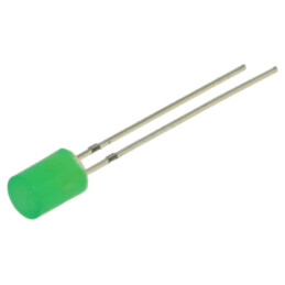 LED; verde; 5mm; 500mcd; 140°; Parte frontală: plat; 3,1÷3,4VDC