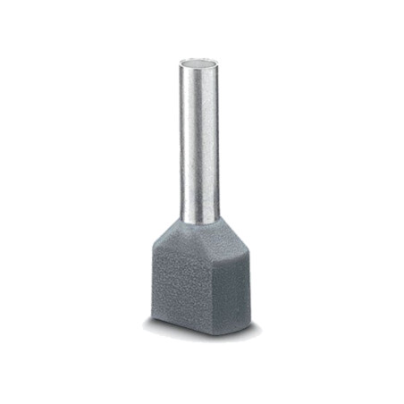 Vârf: tub de capăt; izolată,dublă; cupru; Lung.capăt: 10mm; gri