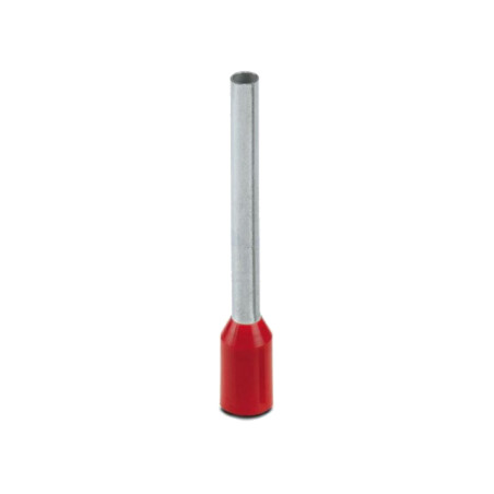 Vârf: tub de capăt; izolată; cupru; 1,5mm2; Lung.capăt: 18mm; roşie