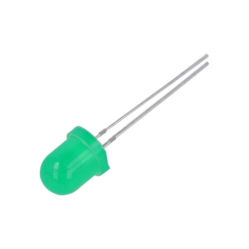 LED; verde; 8mm; 120÷250mcd; 45°; 1,7÷2,6VDC; Nr.term: 2; -40÷85°C LED; verde; 8mm; 120÷250mcd; 45°; 1,7÷2,6VDC; Nr.term: 2; -40÷85°C