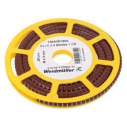 Markere; Marcaj: 1; 4÷10mm; PVC; maro; -30÷80°C; prin orificiu