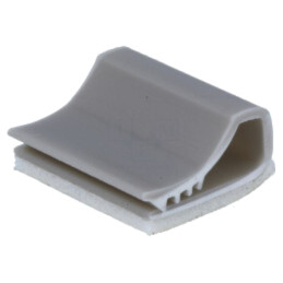 Baze pentru coliere de strângere autoadezive; PVC; gri